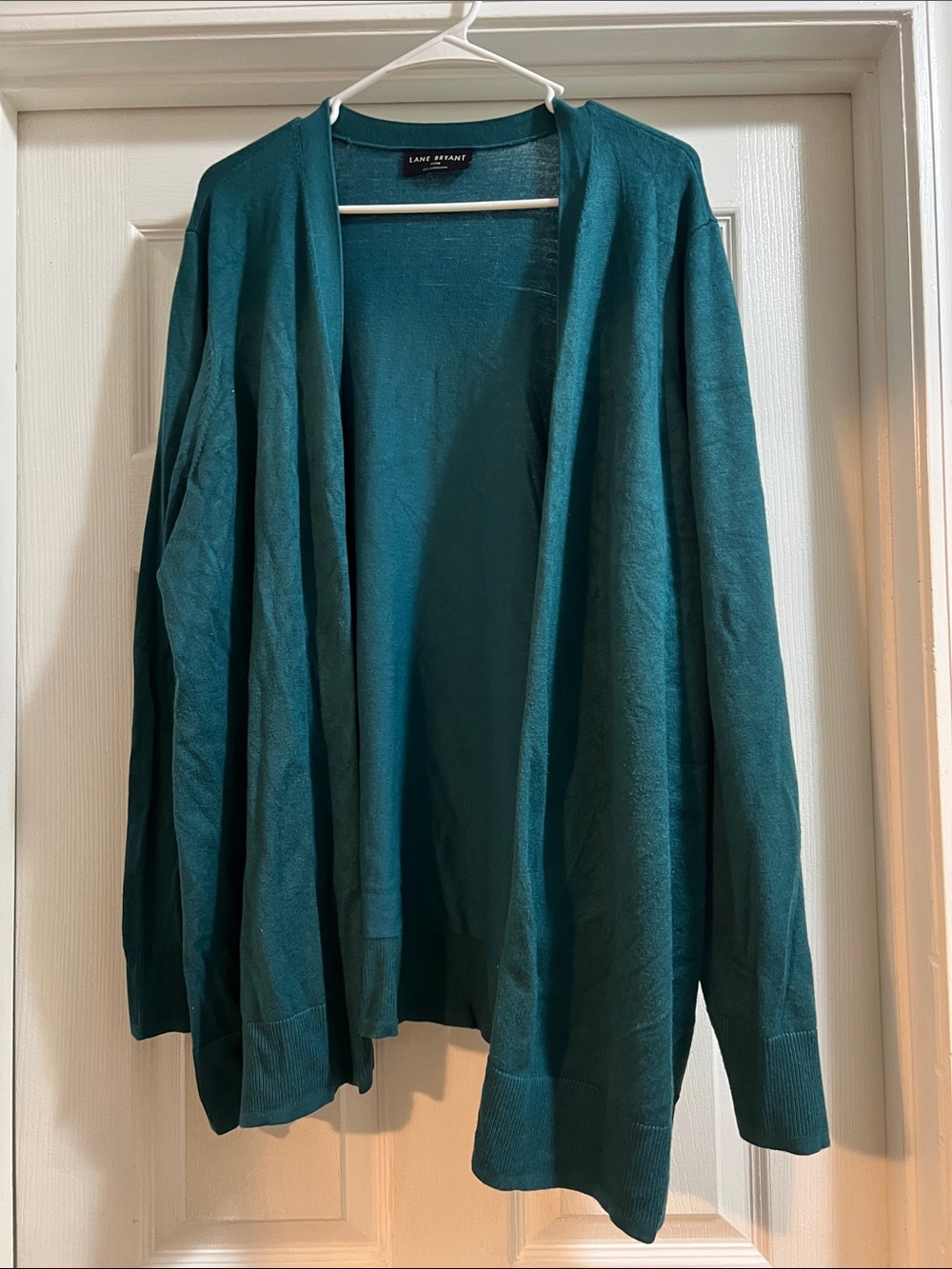 Lane Bryant Teal Open-Front Cardigan